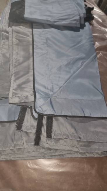 Качели -шатер 4-х местные Монреаль Премиум Делюкс (каркас серый, м/э джинс рис.нет)