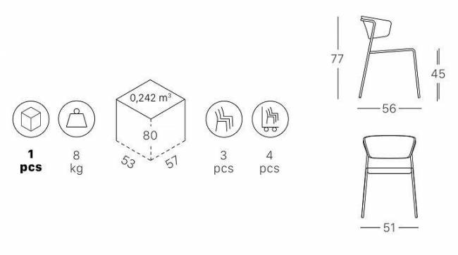 Кресло деревянное Lisa Wood сатинированная латунь, орех 510х560х770 мм