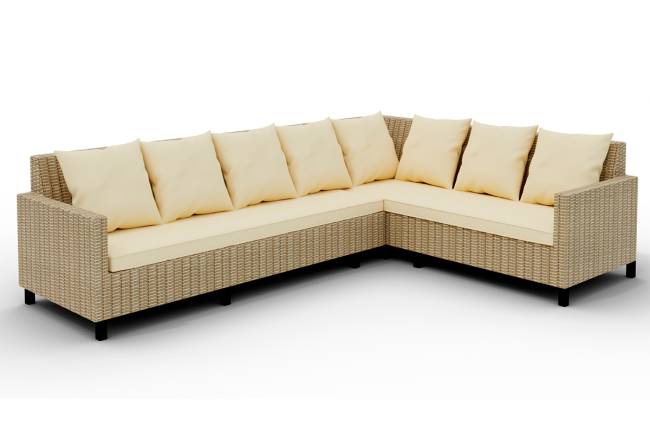 MOKKA БЕЛЛА / BELLA диван угловой, соломенный MOKKA БЕЛЛА / BELLA диван угловой, соломенный