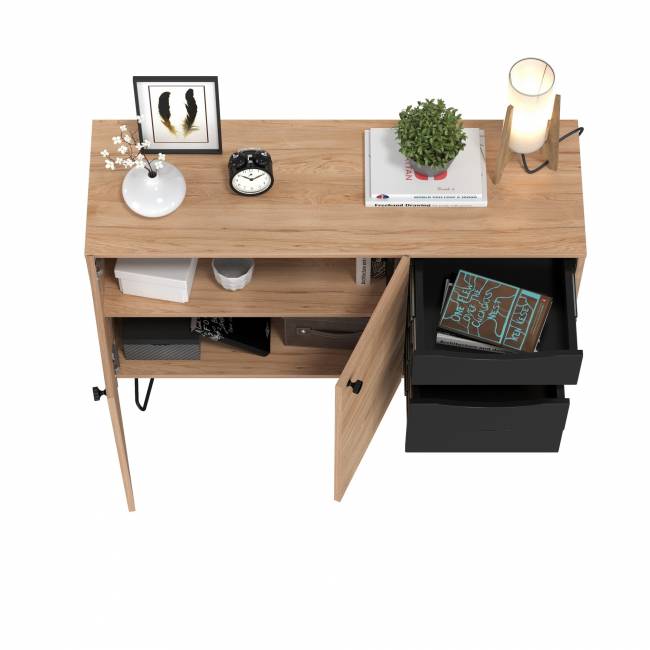 Комод-тумба Брюс 16.233 цвет чёрный/Battle rock Santiago Комод-тумба Брюс 16.233 цвет чёрный/Battle rock Santiago