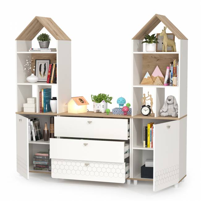 Детская стенка Эйп цвет белый/дуб белый