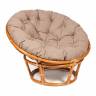 Кресло PAPASAN/ПАПАСАН 23/01 W  /с подушкой/ 115х101х104 см, Cognac (коньяк), экошерсть Коричневый, 1811-5