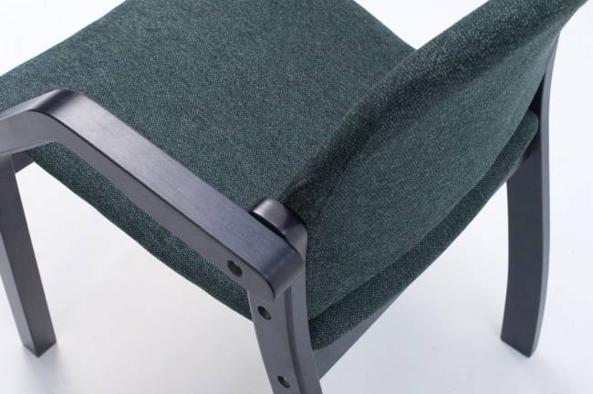 Стул-кресло Джуно 2.0 чёрный/зелёный