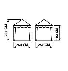Шатер Митек 2.5х2.5 м без стенок (2 места) Шатер Митек 2.5х2.5 м без стенок (2 места)