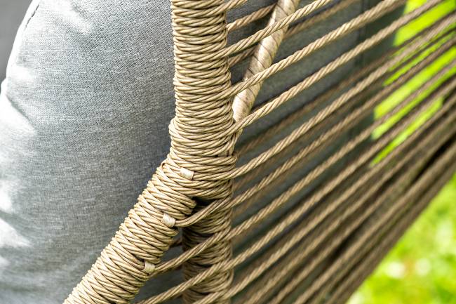 "Барселона" кресло-кокон из искусственного ротанга, цвет соломенный