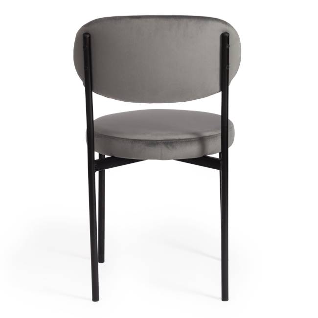 Стул REVO (mod. 7033) / 1 шт. в упаковке ткань/металл, 47х54х82 см, высота до сиденья 47 см, серый barkhat 26/черный серый barkhat 26/черный ткань/металл