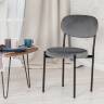 Стул REVO (mod. 7033) / 1 шт. в упаковке ткань/металл, 47х54х82 см, высота до сиденья 47 см, серый barkhat 26/черный серый barkhat 26/черный ткань/металл